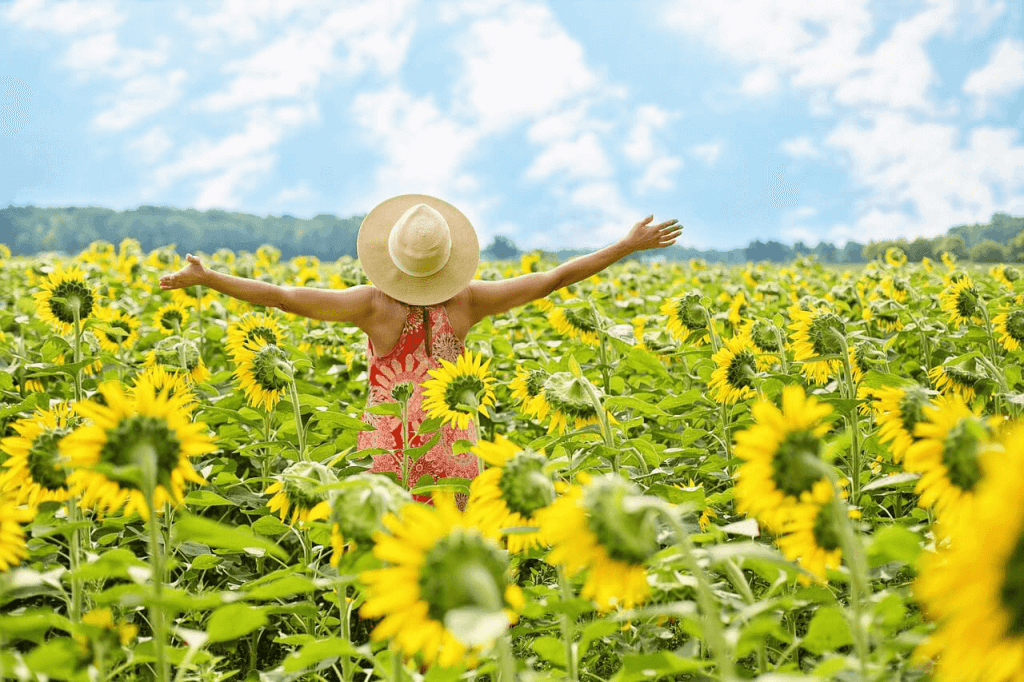 a woman choosing her own path